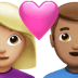 👩🏼‍❤️‍👨🏽 couple with heart: woman, man, medium-light skin tone, medium skin tone display on Apple